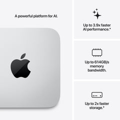 Feature overview highlighting ultra-fast processing and AI performance on the Mac Studio M5 Max 512GB at Tradeline.