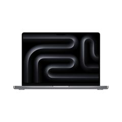 Front display view of the 16-inch MacBook Pro M5 Max 18-core CPU 32-core GPU 2TB Space Black at Tradeline.