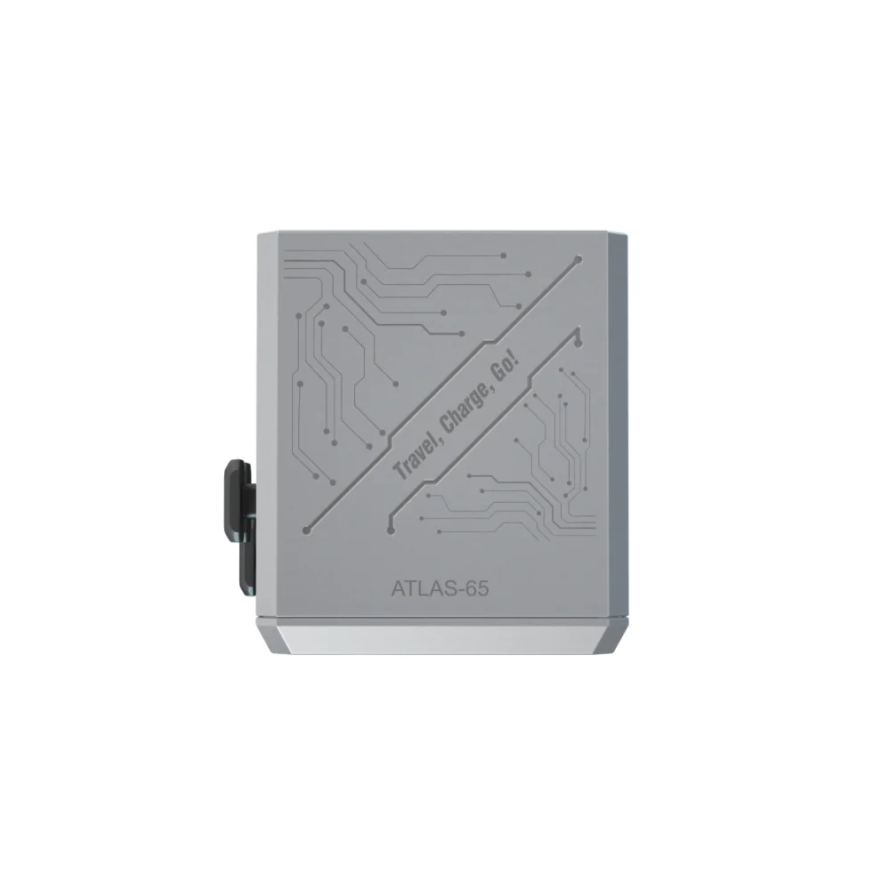 infyty ATLAS-65 Universal Travel Adapter Power Delivery 65W - Silver