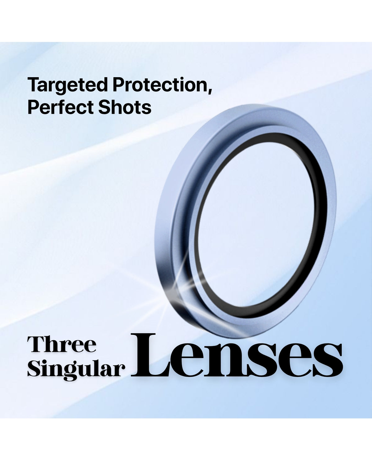 infyty GLINT Lens Protector for iPhone 18 Pro / 18 Pro Max - Light Blue
