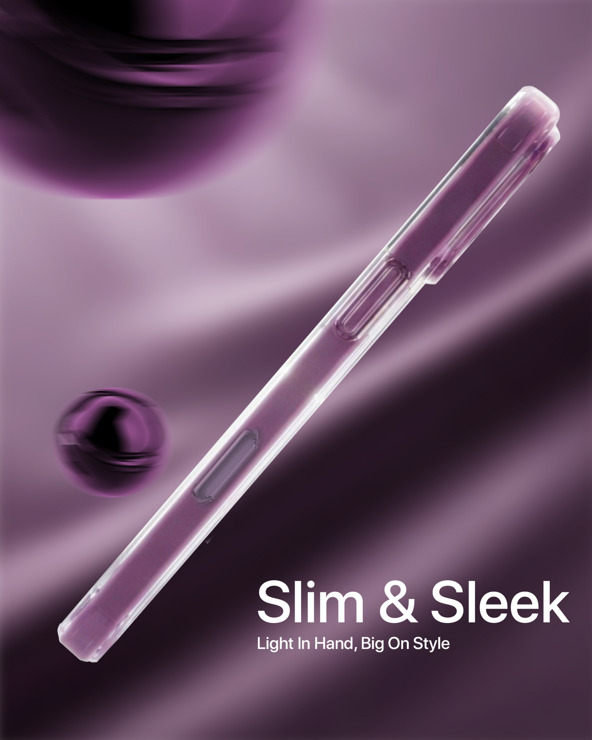infyty GLOVIO Clear Case with Colored Edges for iPhone 18 Pro - Burgundy