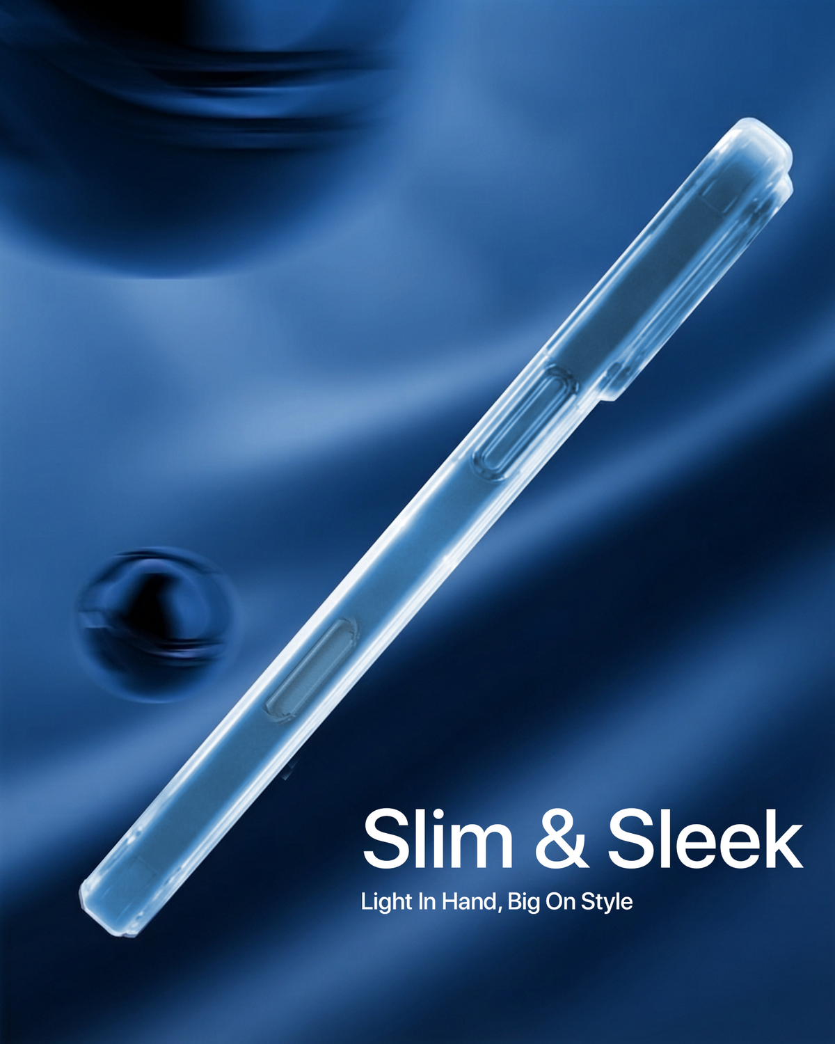 infyty GLOVIO Clear Case with Colored Edges for iPhone 18 Pro - Light Blue