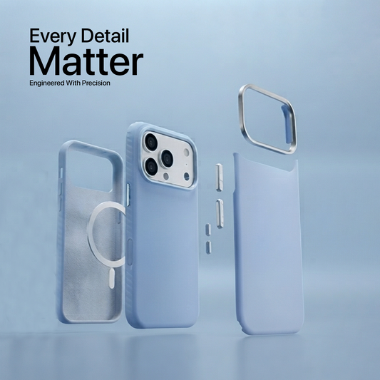 infyty LAVIO Premium Soft Silicone Case for iPhone 18 Pro Max - Light Blue
