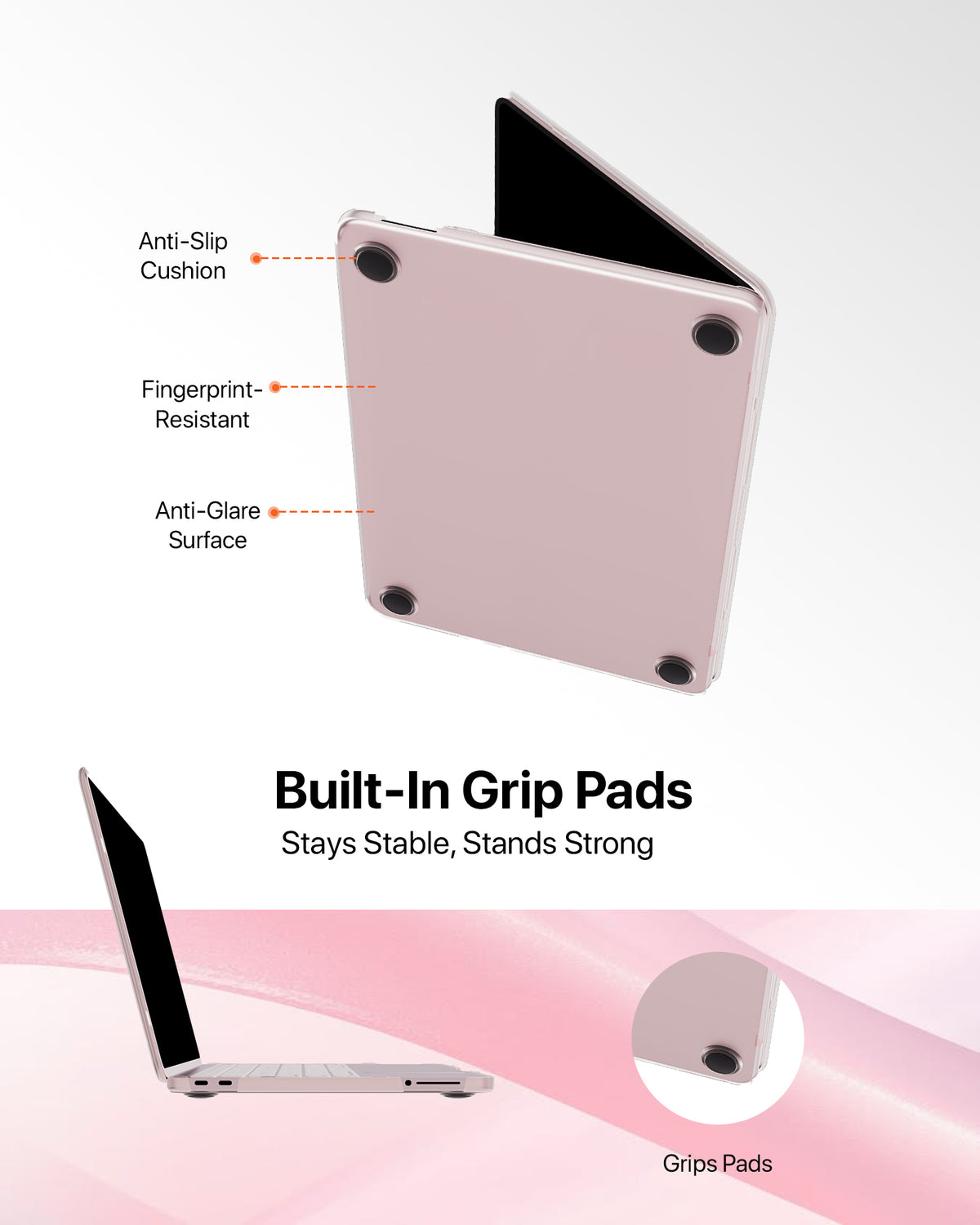 infyty NEONIX Rigid Frosted Shell Case for MacBook Neo - Blush Pink