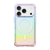 Rear view of the premium holographic Laut AERO HOLO case for iPhone 17 Pro Max in Holo Pearl colorway at Tradeline.