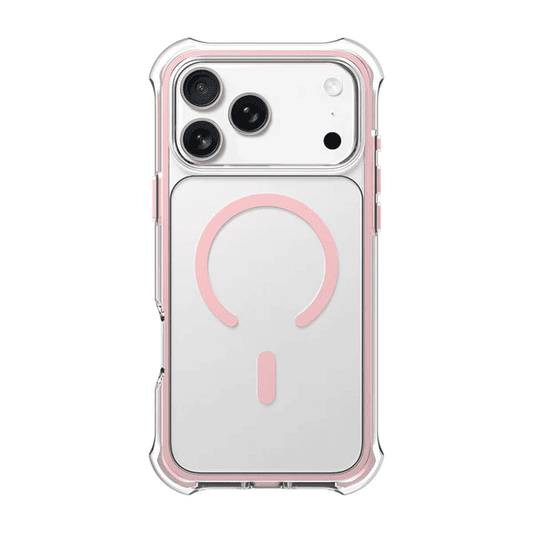 Rear view displaying the elegant Laut AERO PROTECT case for iPhone 17 Pro Max in Lace Pink edition at Tradeline.