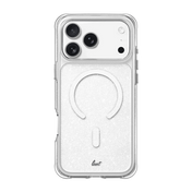 Rear view of the glittering Laut AERO SPARKLE case for iPhone 17 Pro Max in Crystal Silver available at Tradeline.
