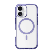 Rear view of the durable Laut CRYSTAL MATTER X shockproof case for iPhone 17 in Purple Crystal colorway available at Tradeline.