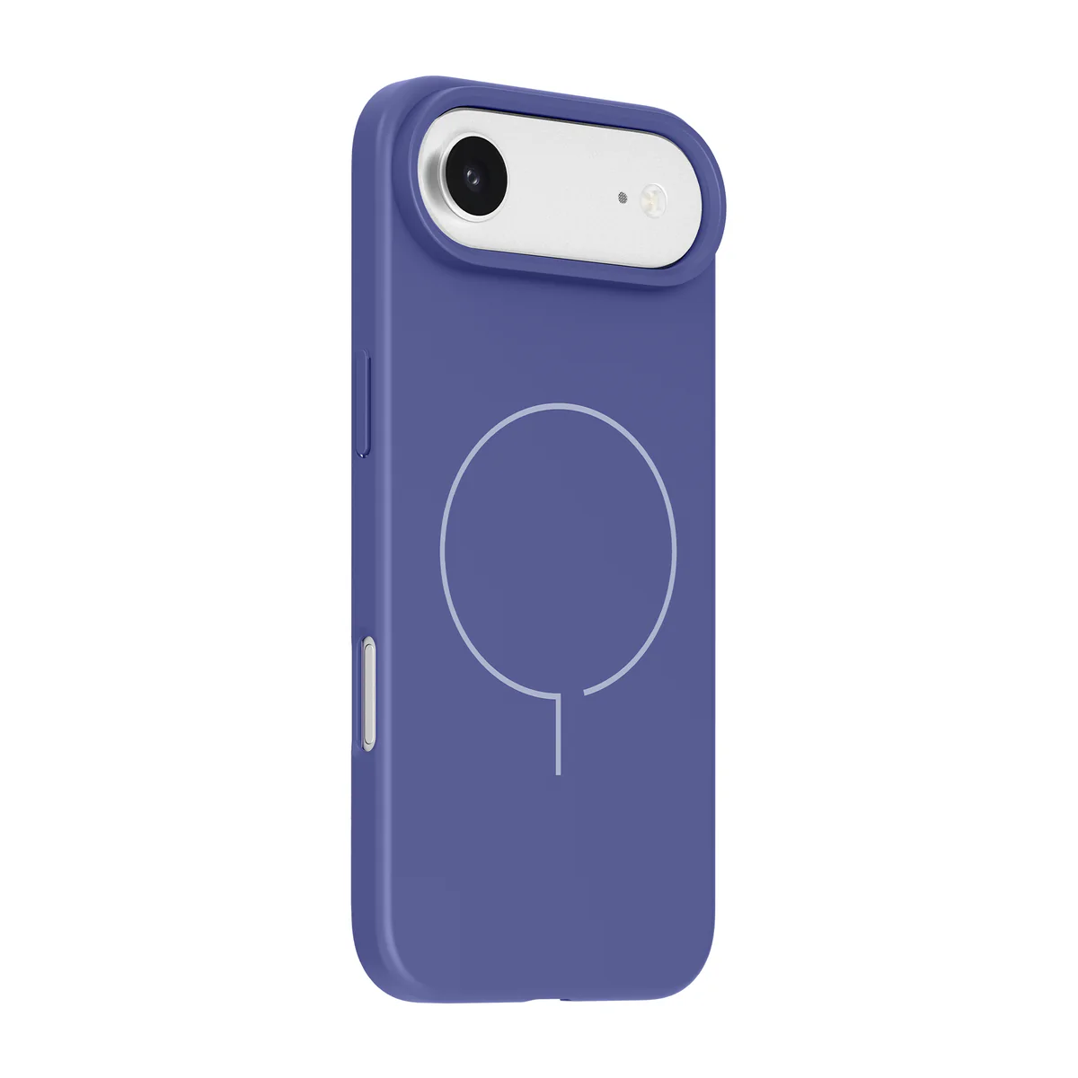 Side profile view showcasing the secure-grip texture of the Laut HUEX SLIM case for iPhone Air Future Blue from Tradeline.