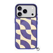 Rear view of the vibrant Laut KEYKO POP case for iPhone 17 Pro Max in Indigo Tide showing its playful design pattern at Tradeline.