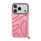 Rear view of the colorful Laut KEYKO POP case for iPhone 17 Pro in Rosy Wave available at Tradeline Egypt.