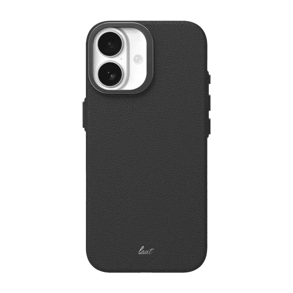 Rear view of the durable Laut LUXEDGE armor case for iPhone 17 in Slate Black available at Tradeline.