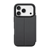 Back view highlighting the integrated stand layout of the Laut MagFolio case for iPhone 17 Pro Black from Tradeline.