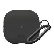 Closed view highlighting the everyday scratch and drop protection of the LAUT POD AirPods 4 Charcoal case from Tradeline Egypt.