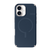 Rear view showcasing the reinforced structural matrix of the Laut SHIELD FLUX case for iPhone 17 in Deep Navy from Tradeline.