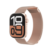 سوار فونماهلين ميلانيز لوب 2 لساعة أبل مقاس 44 / 45 / 46 / 49 ملم — ذهبي وردي (Vonmahlen Milanese Loop 2 for Apple Watch 44 | 45 | 46 | 49mm - Rose Gold)