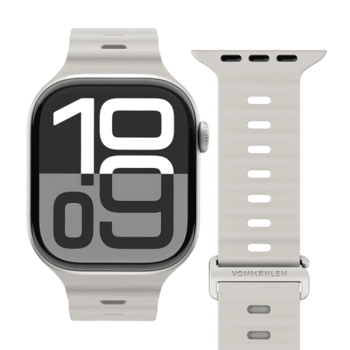 سوار فونماهلين ويف باند 2 لساعة أبل مقاس 42 / 44 / 45 / 49 ملم — كريمي (Vonmahlen Wave Band 2 for Apple Watch 42 | 44 | 45 | 49mm - Cream)