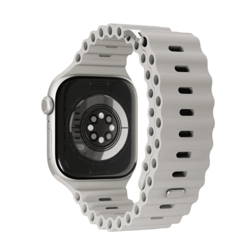 سوار فونماهلين ويف باند 2 لساعة أبل مقاس 42 / 44 / 45 / 49 ملم — كريمي (Vonmahlen Wave Band 2 for Apple Watch 42 | 44 | 45 | 49mm - Cream)