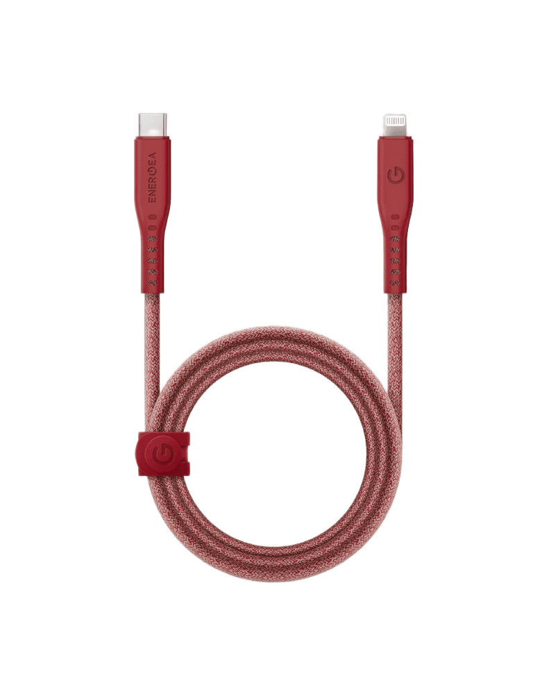 كابل ENERGEA Flow من Lightning إلى USB-C بطول 1.5 متر - أحمر