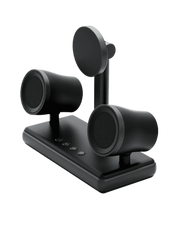 شاحن لاسلكي ENERGEA MagAudio Stand معتمد بتقنية Qi2 للشحن اللاسلكي وحامل صوتي - رمادي غامق